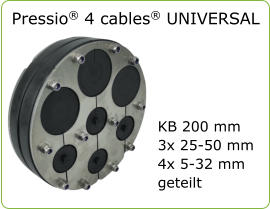 Pressio® 4 cables® UNIVERSAL KB 200 mm 3x 25-50 mm  4x 5-32 mm  geteilt