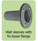 Wall sleeves with  fix-loose flange
